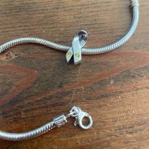Chamilia Yellow Ribbon Charm